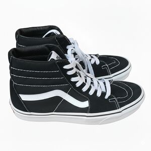 Vans Sk8-Hi high-top shoe in the black white colorway Size 8